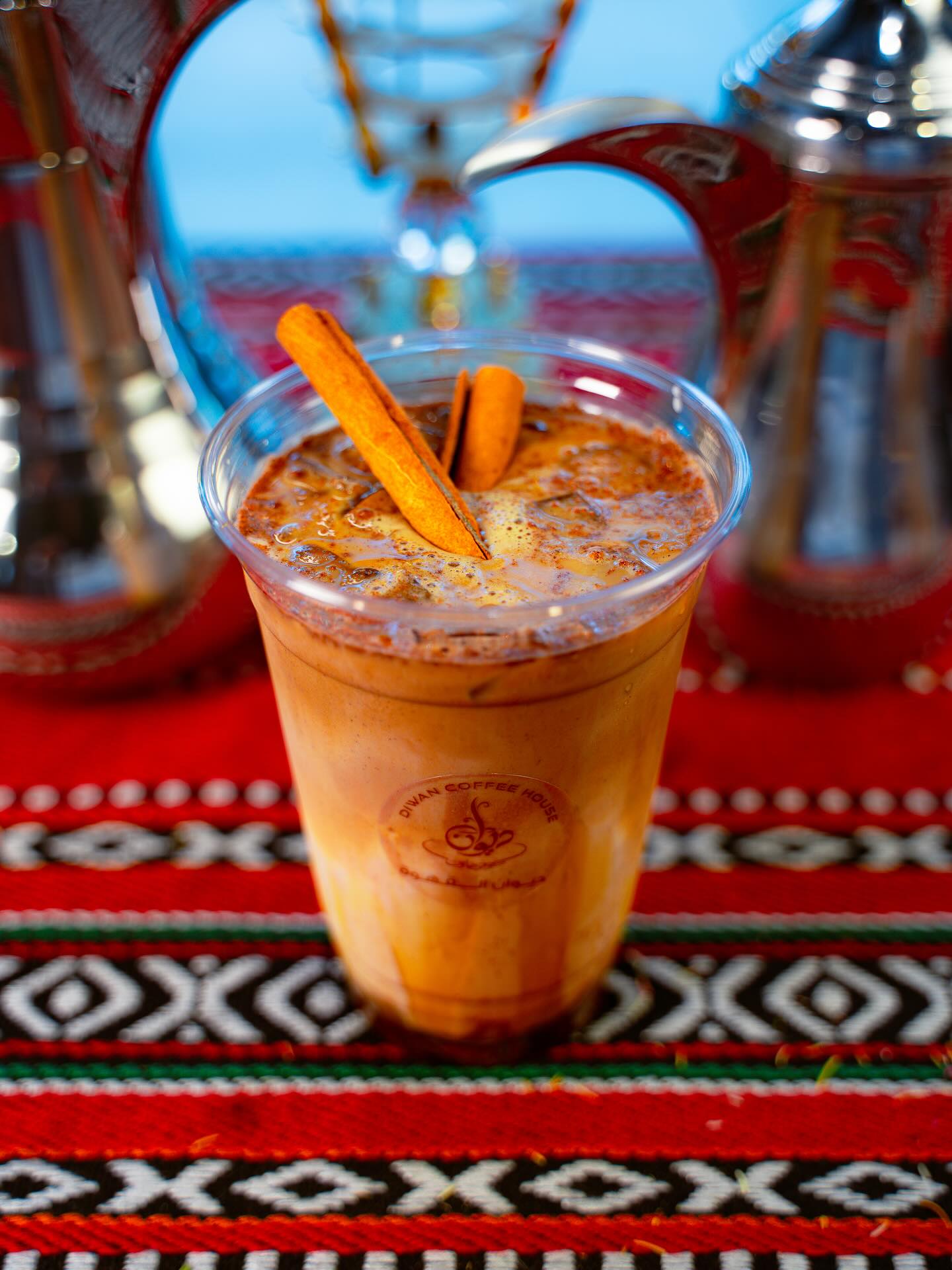 Iced cinnamon date latte